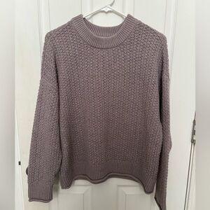 Universal Thread Women's Textured Knit Relaxed Sweater Lavender Size L